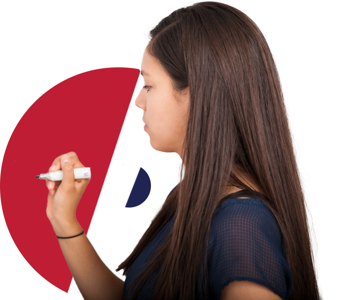 Girl holding a marker